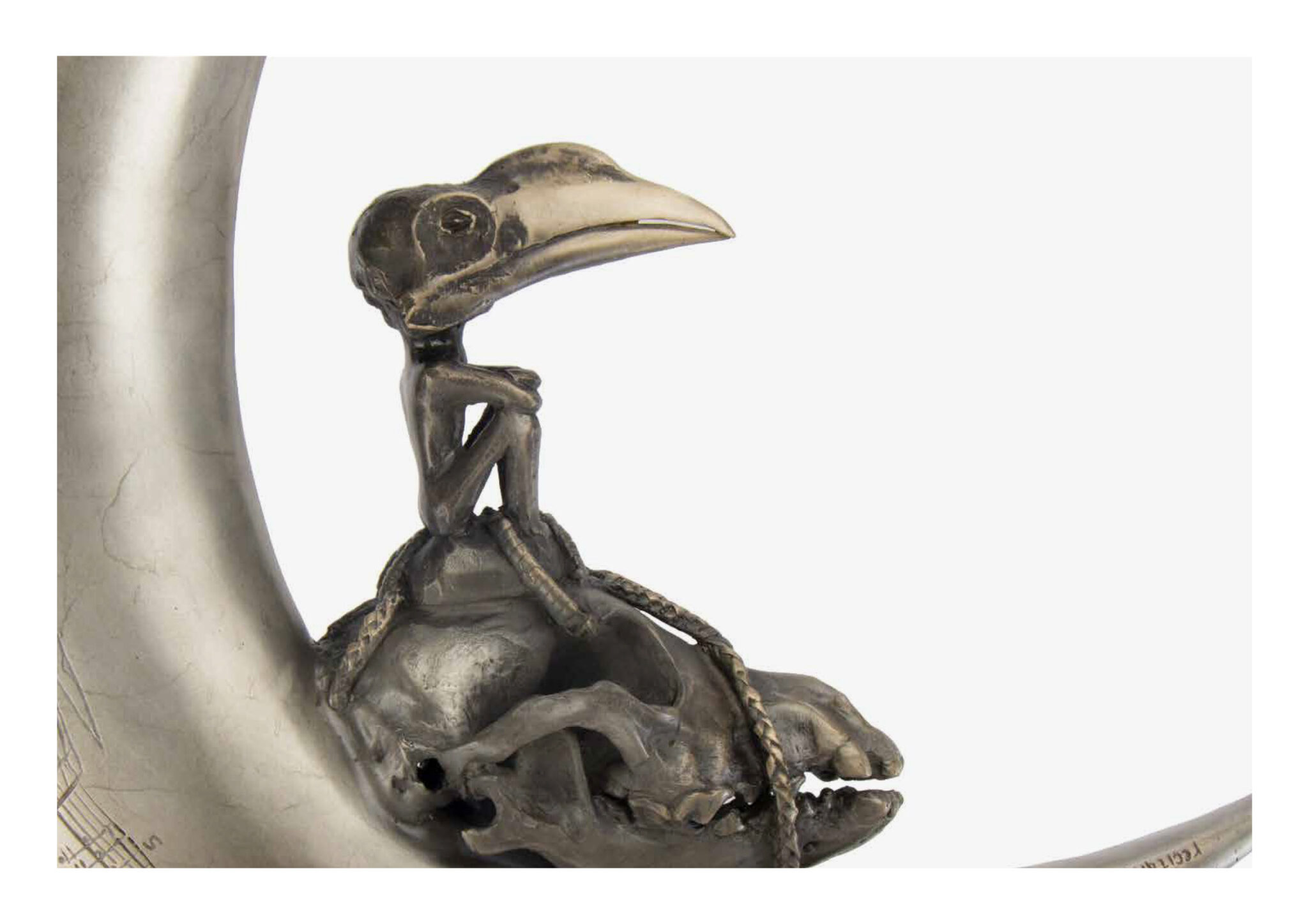 Lera Auerbach, NYX, bronze sculpture, view 2