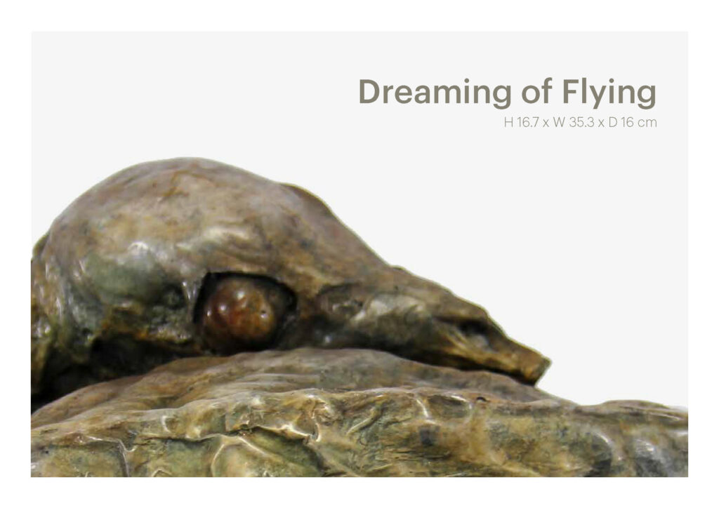 Dreaming of Flying, bronze sculpture by Lera Auerbach