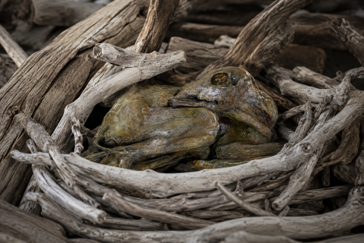 Lera Auerbach, Dreaming of Flying, bronze sculpture, contextual view 3