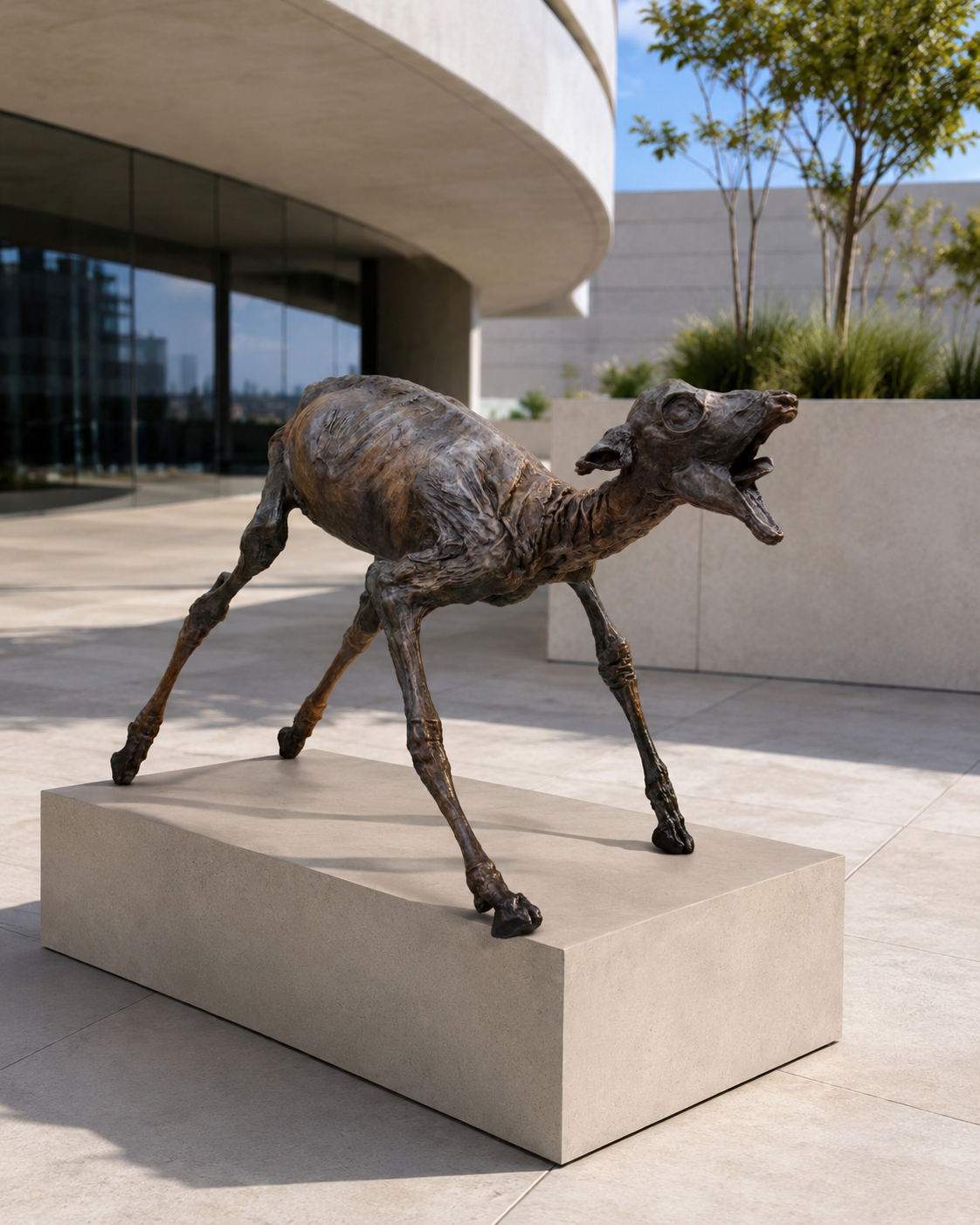 Lera Auerbach, Hear Me, bronze sculpture, contextual view 1