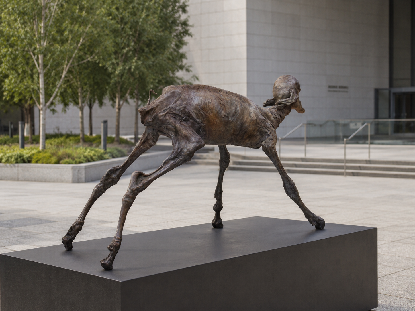 Lera Auerbach, Hear Me, bronze sculpture, contextual view 2