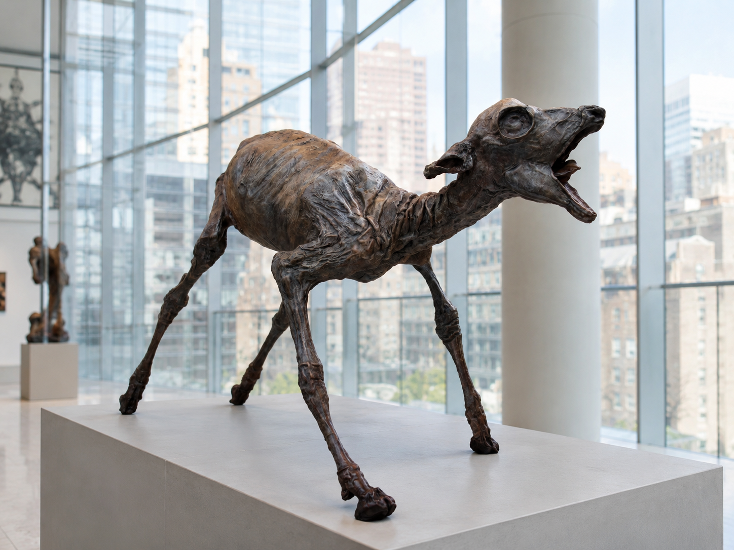 Lera Auerbach, Hear Me, bronze sculpture, contextual view 3