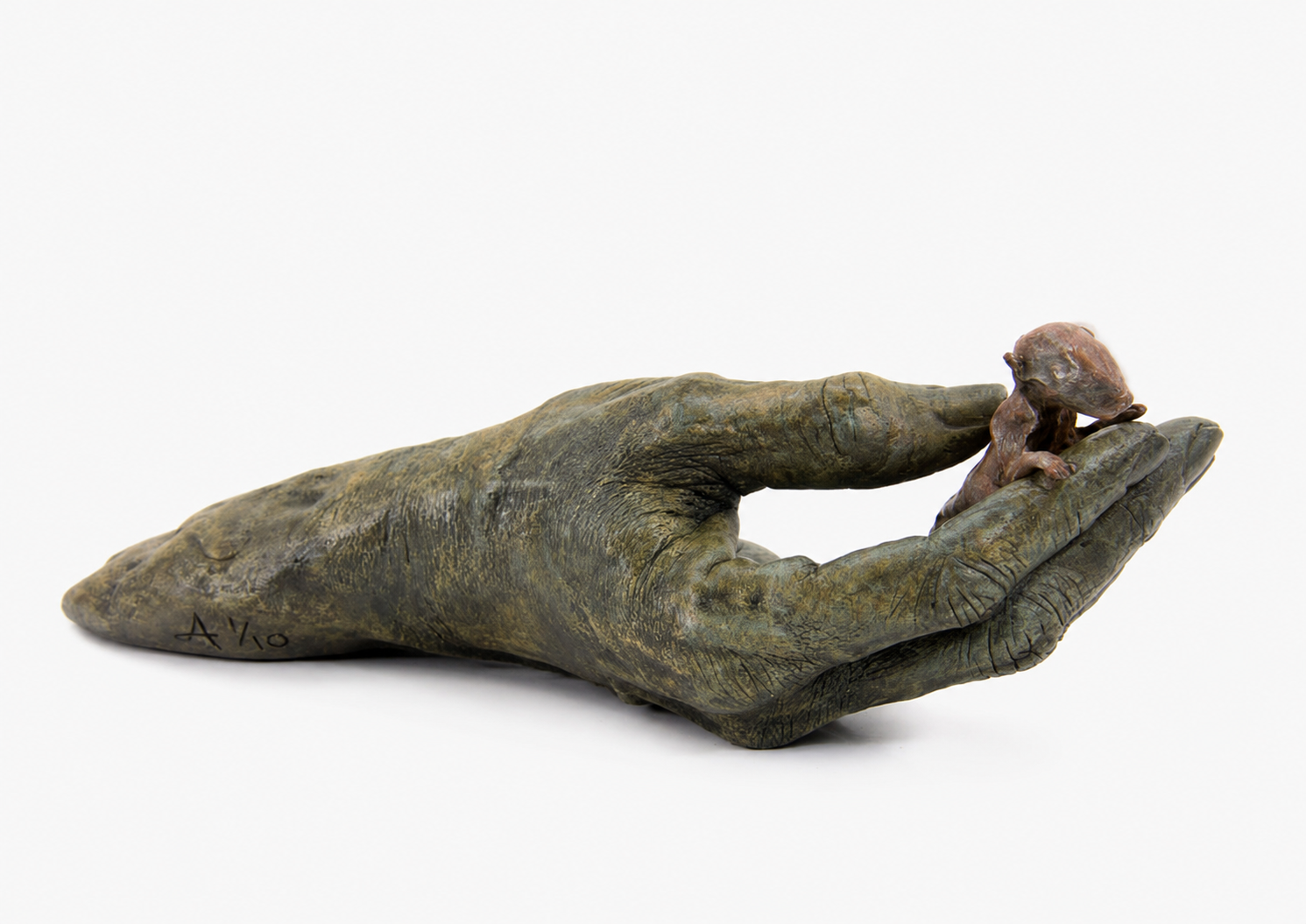 Lera Auerbach, Hold Me, bronze sculpture, object study 2