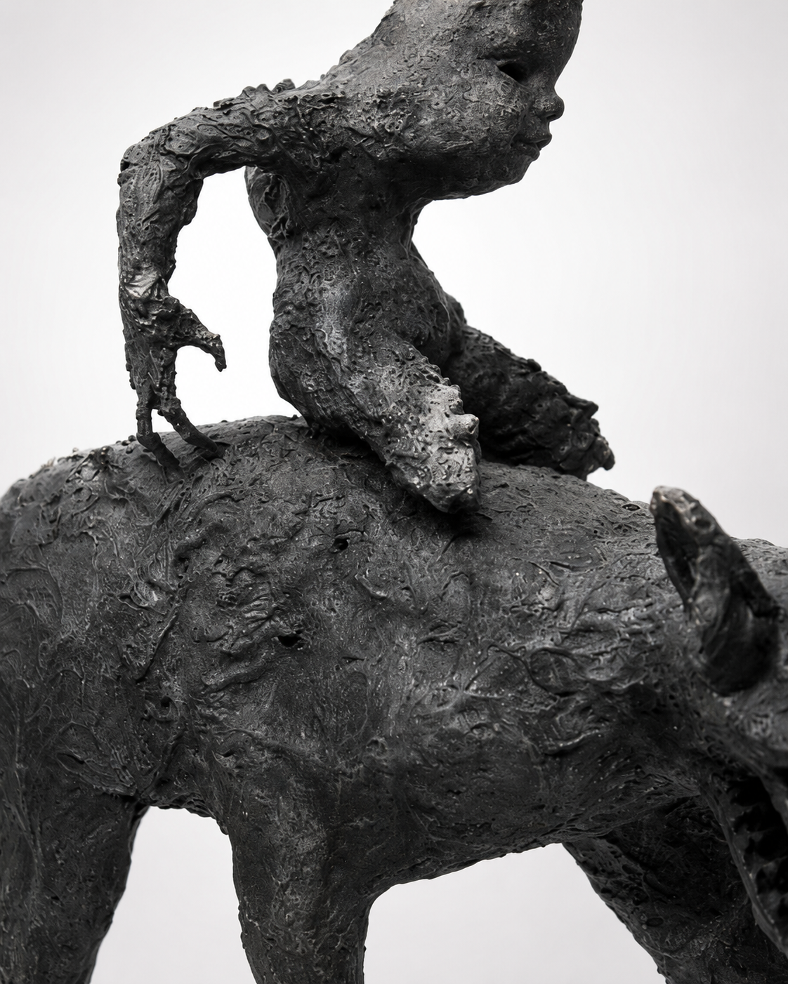 Lera Auerbach, Moonrider, bronze sculpture, object study 8
