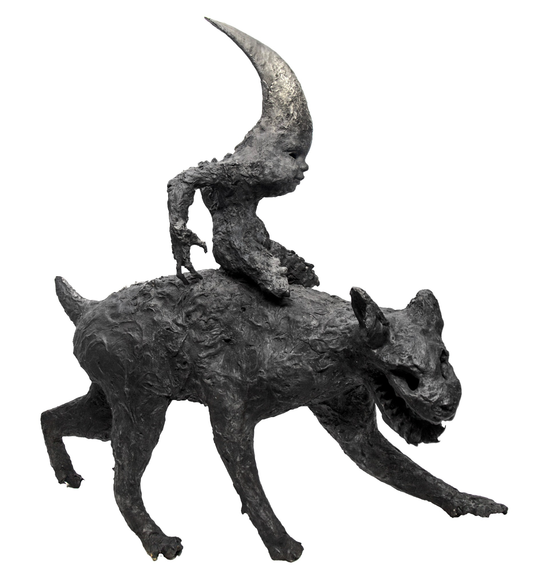 Lera Auerbach, Moonrider, bronze sculpture, object study 2