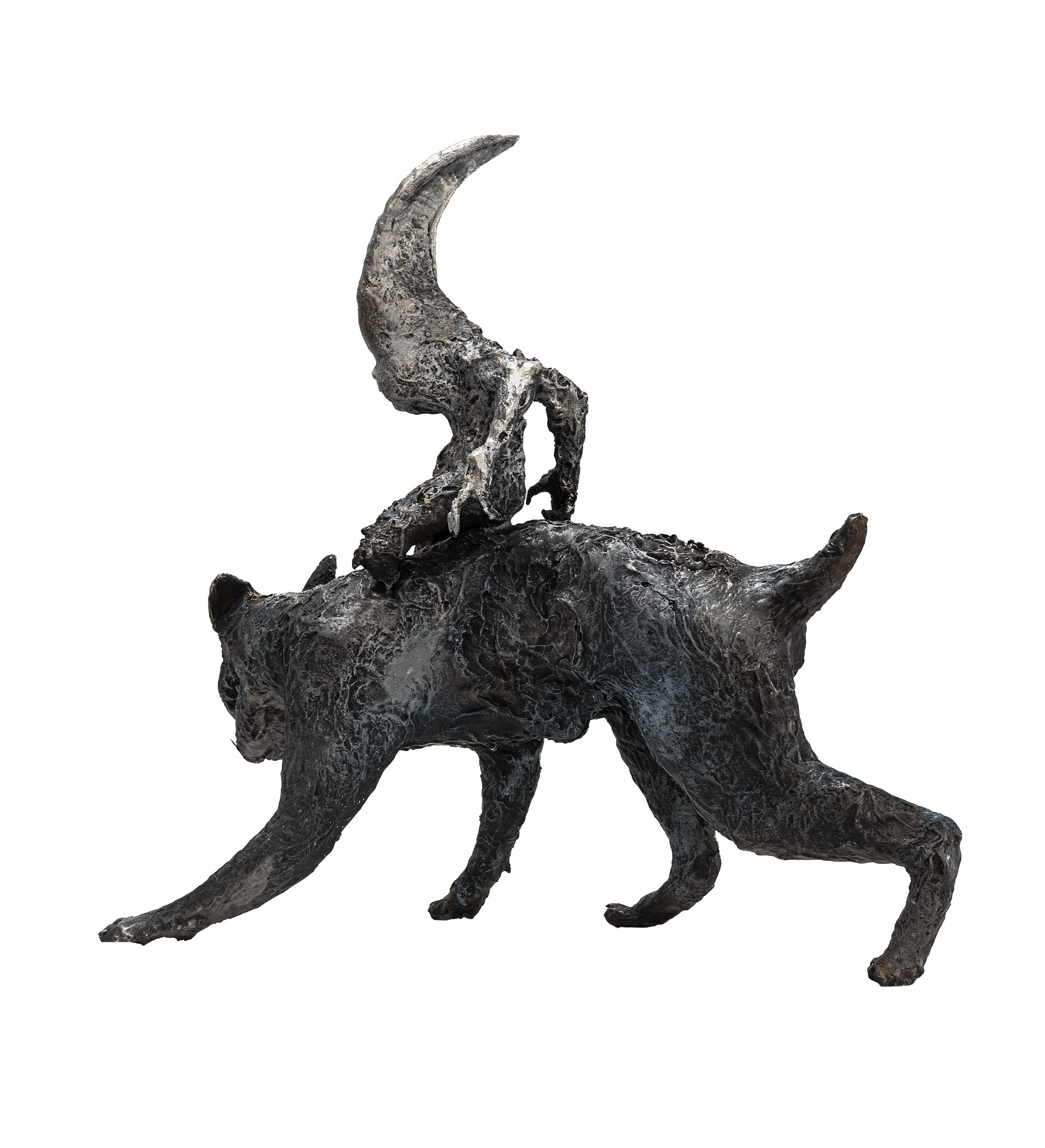 Lera Auerbach, Moonrider, bronze sculpture, object study 3