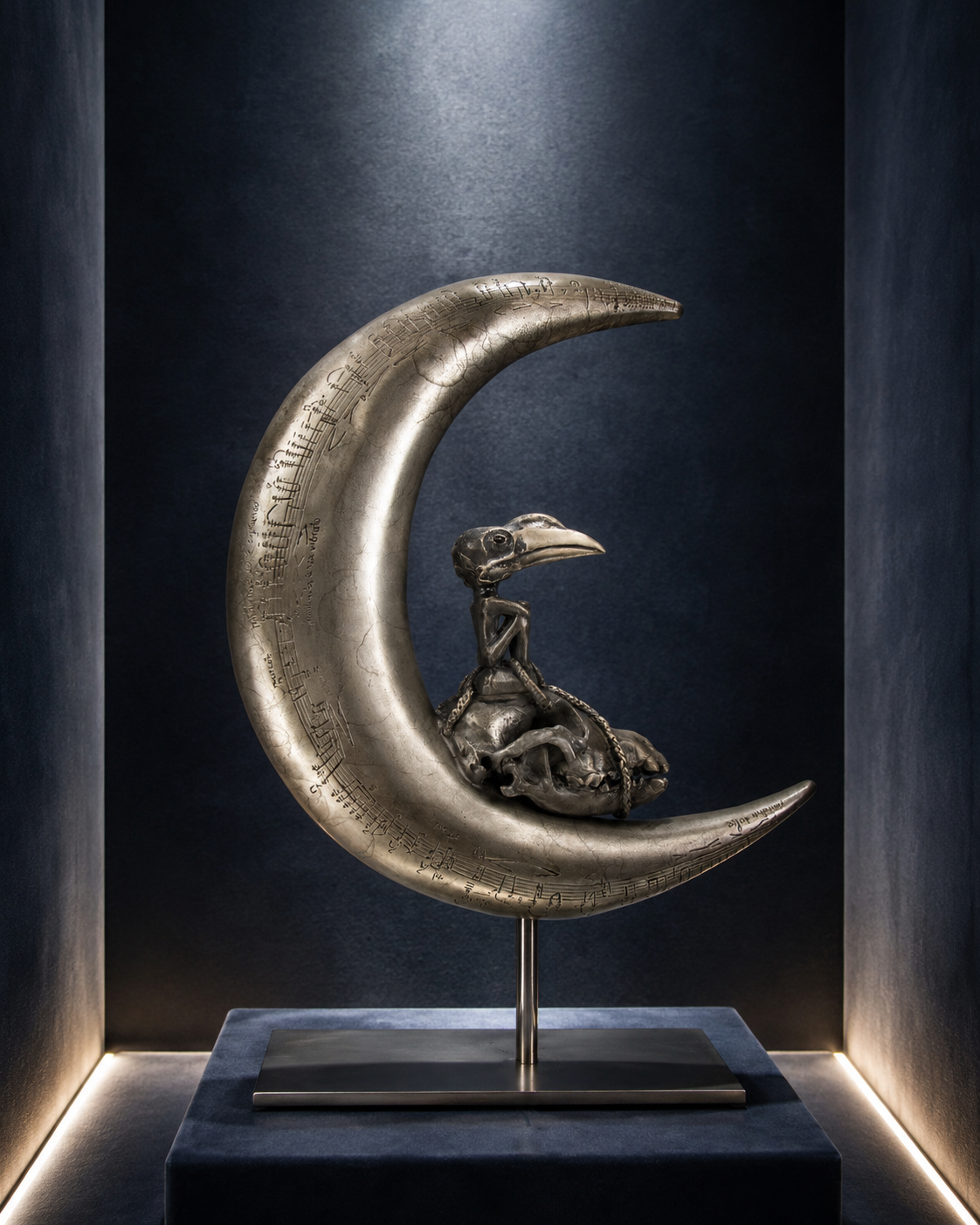 Lera Auerbach, NYX, bronze sculpture, contextual view 2
