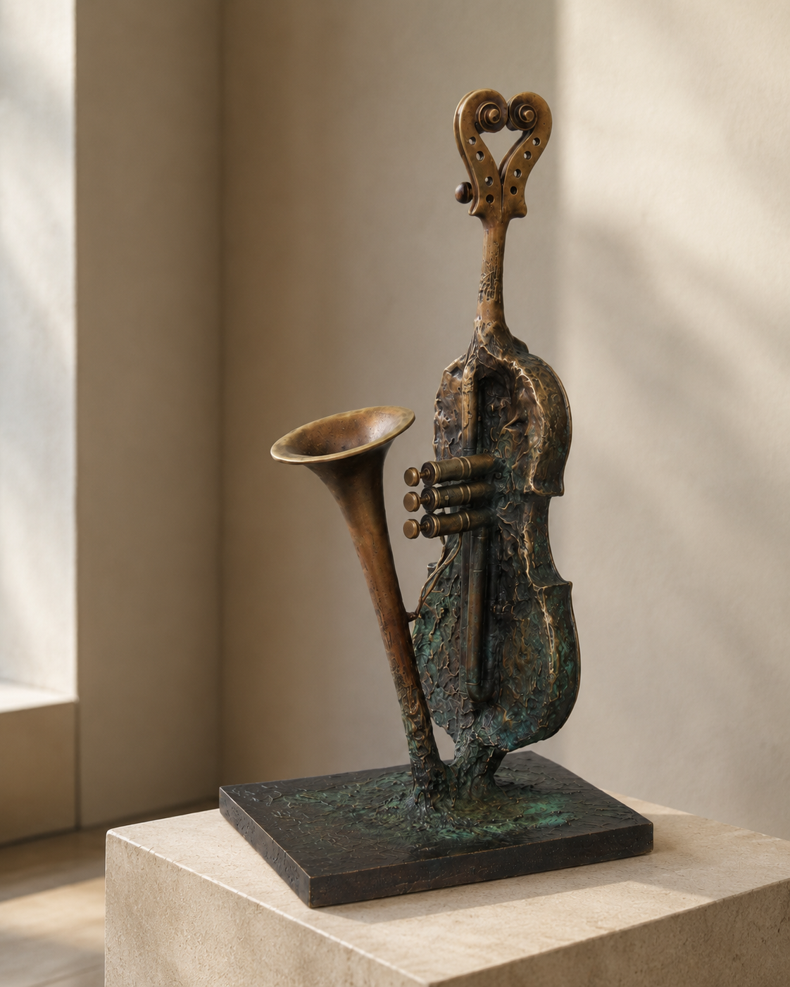 Lera Auerbach, Perfect Harmony, bronze sculpture, contextual view 2