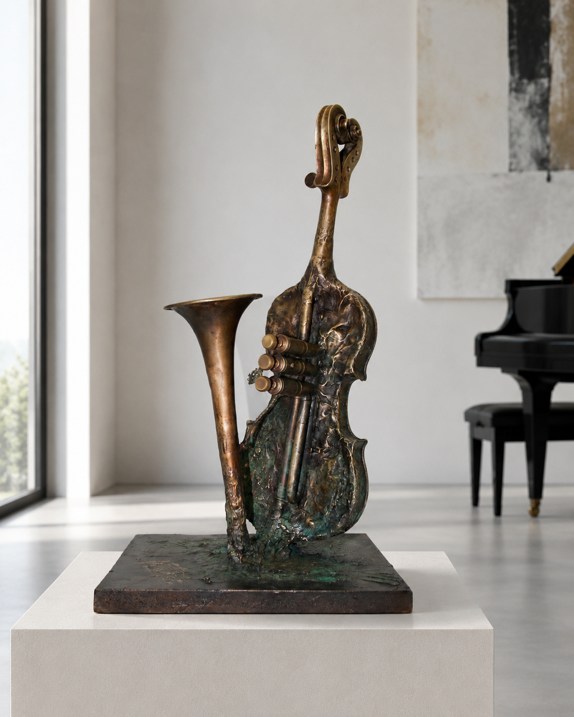 Lera Auerbach, Perfect Harmony, bronze sculpture, contextual view 3