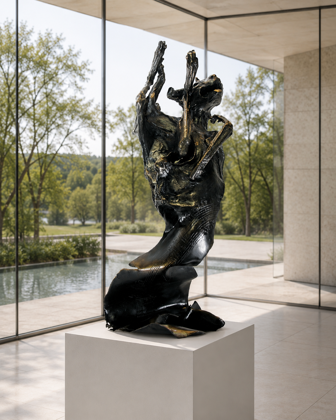 Lera Auerbach, Totentanz, bronze sculpture, contextual installation view 04
