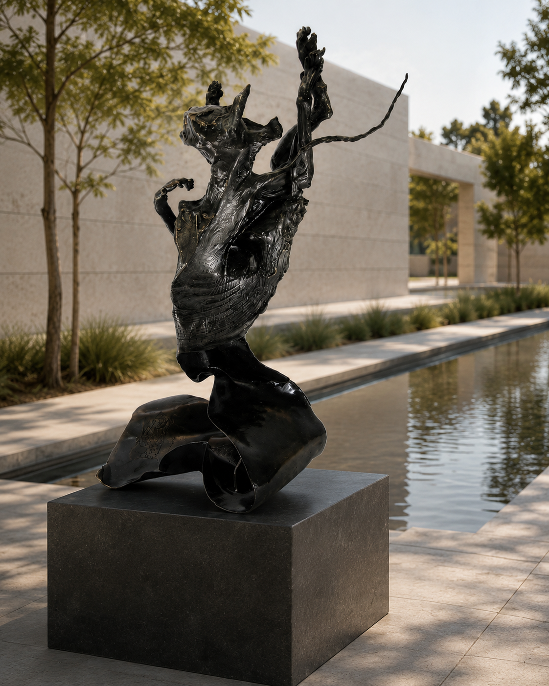 Lera Auerbach, Totentanz, bronze sculpture, contextual installation view 03