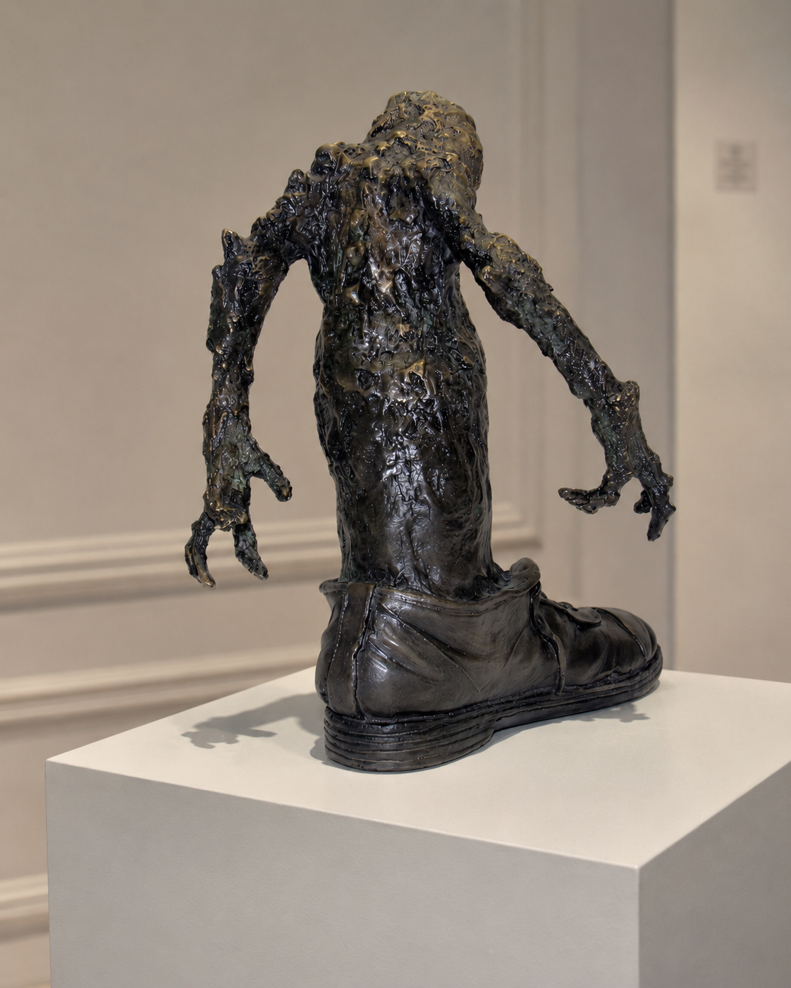 Lera Auerbach, Bashmachkin’s Ghost, bronze sculpture, contextual view 3