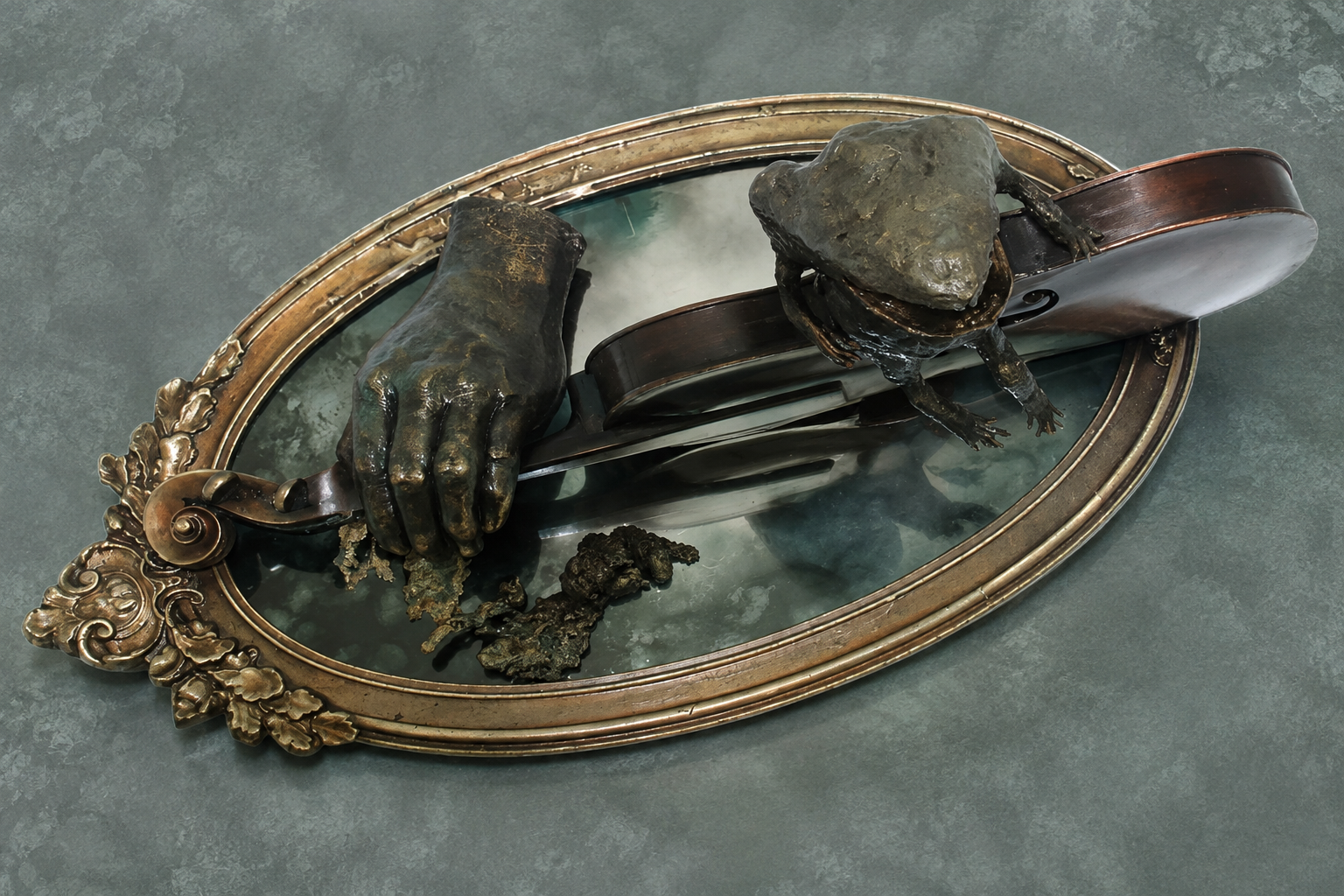 Lera Auerbach, Scrying Pond, bronze sculpture, object study 1