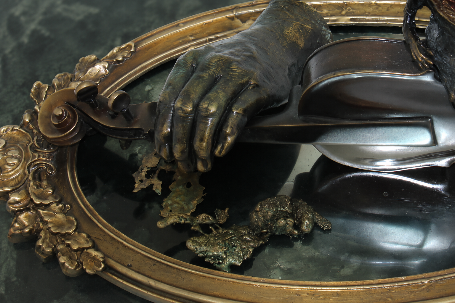 Lera Auerbach, Scrying Pond, bronze sculpture, object study 3