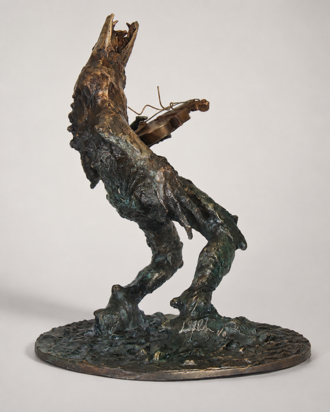 Lera Auerbach, Violinist, bronze sculpture, object study 1