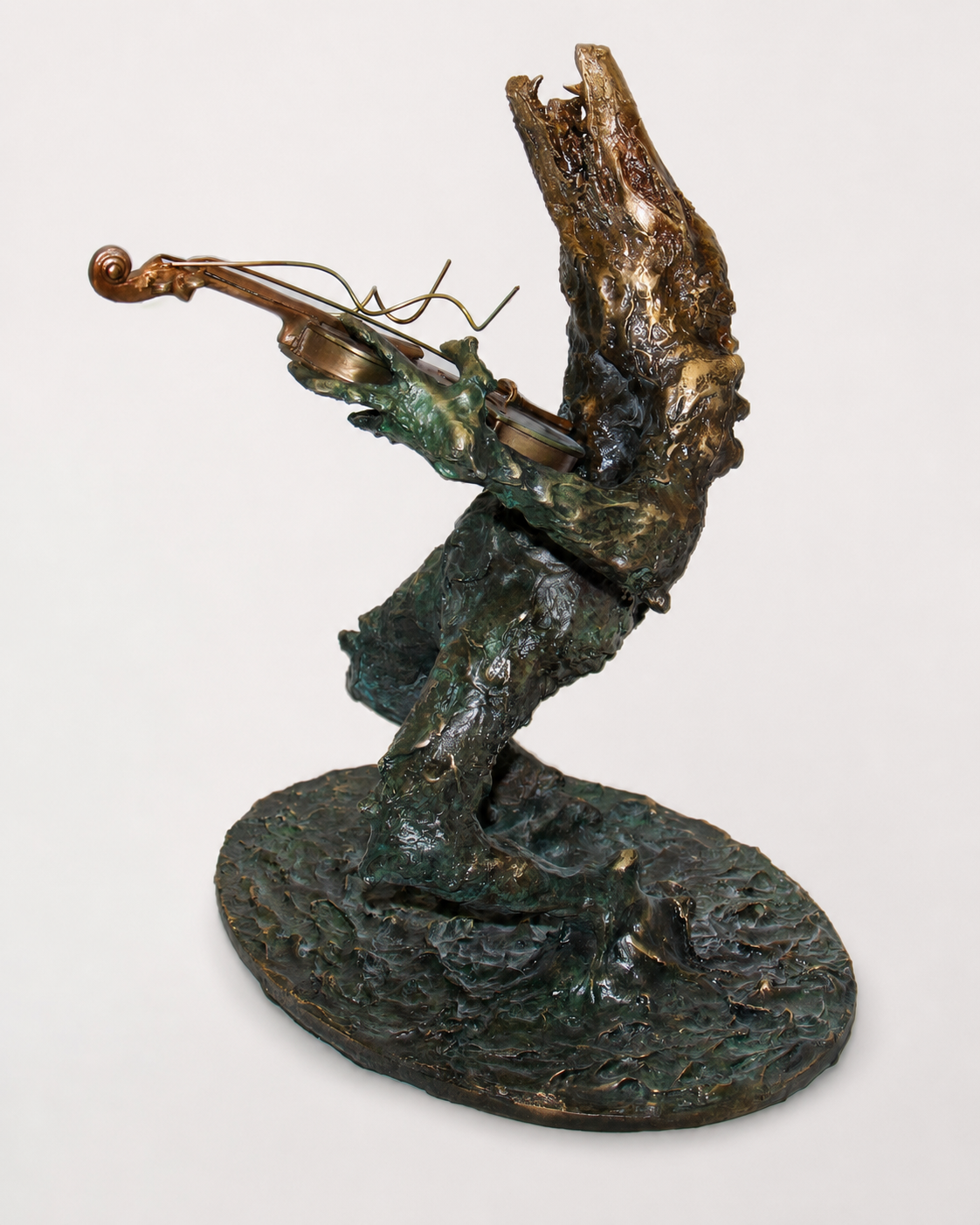 Lera Auerbach, Violinist, bronze sculpture, object study 4
