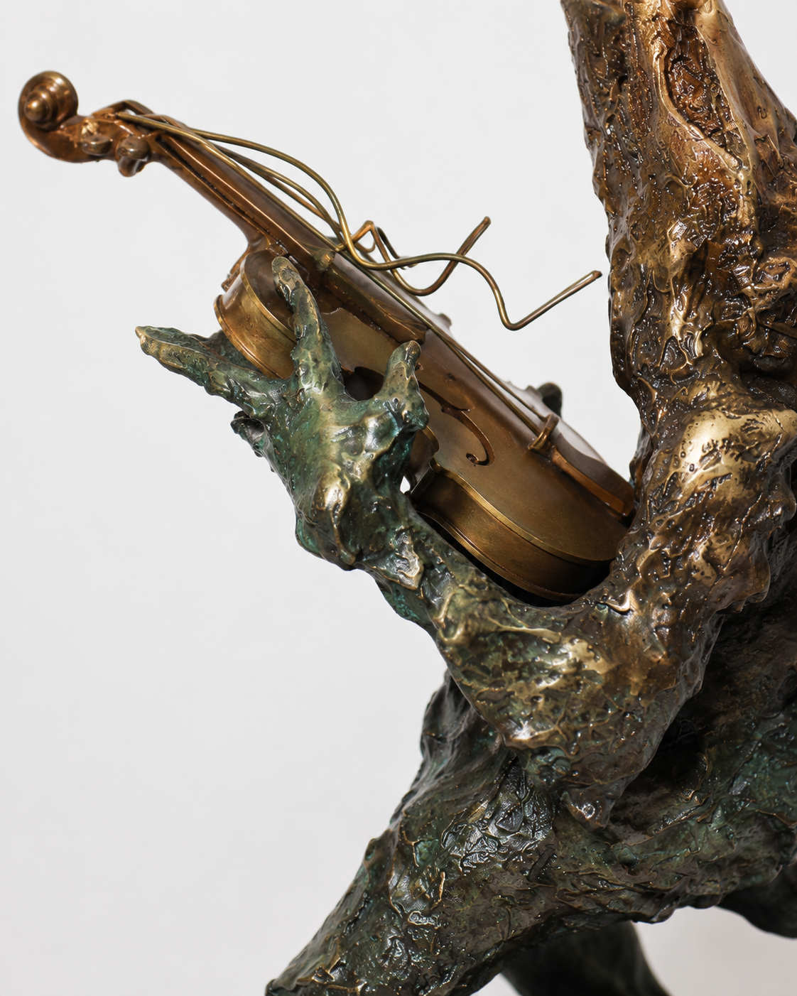 Lera Auerbach, Violinist, bronze sculpture, object study 6