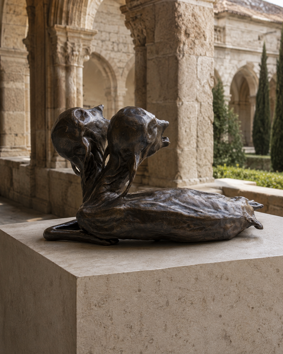 Lera Auerbach, Vowed for Life, bronze sculpture, contextual installation view 01