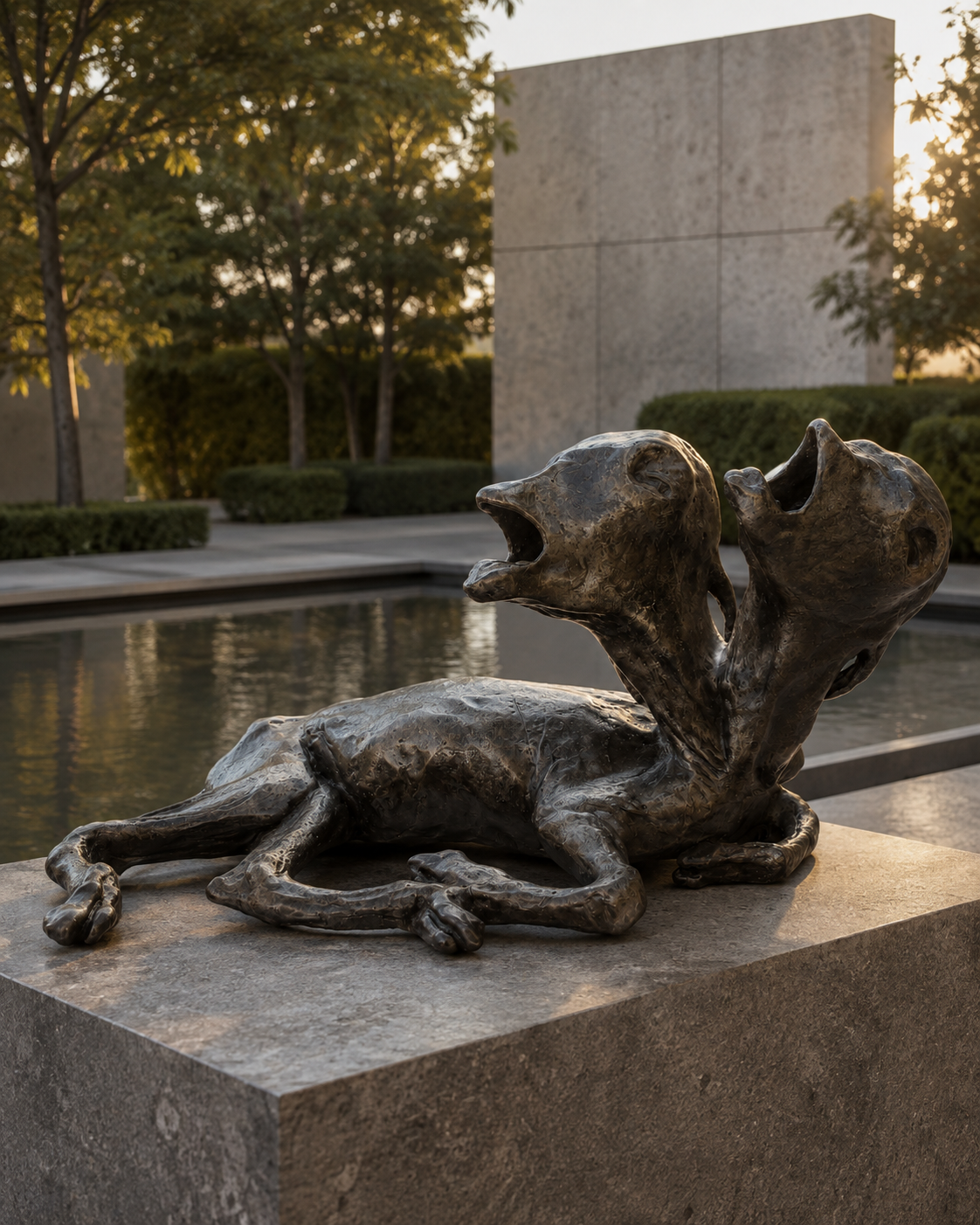 Lera Auerbach, Vowed for Life, bronze sculpture, contextual installation view 03